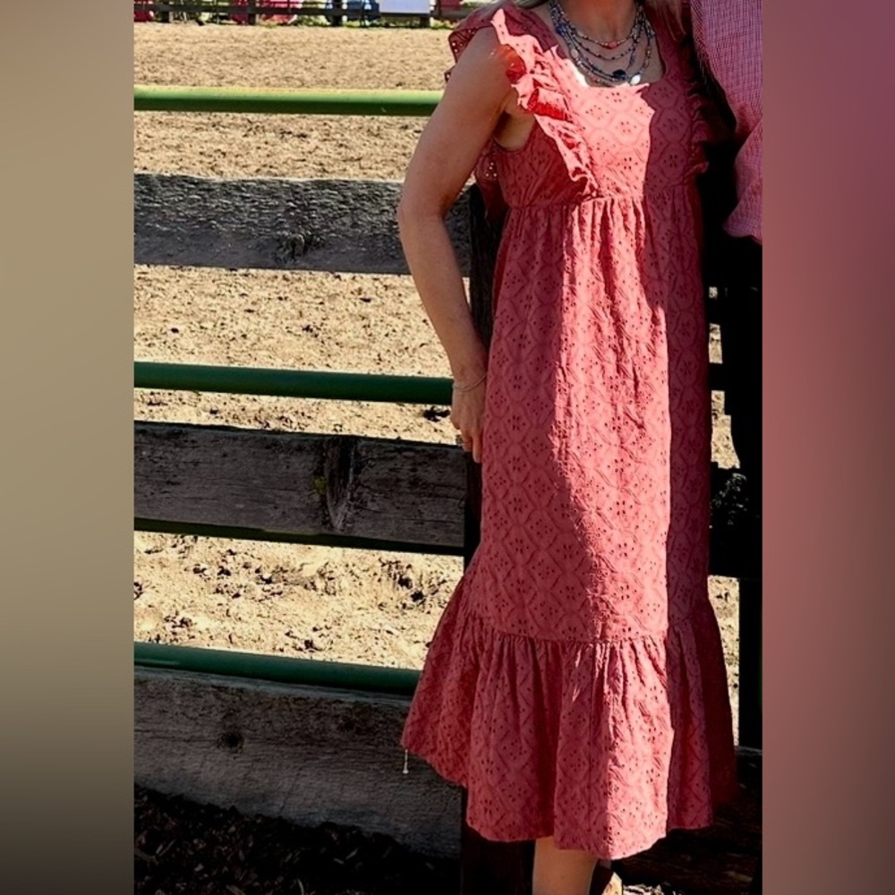ba&sh voral eyelet dress